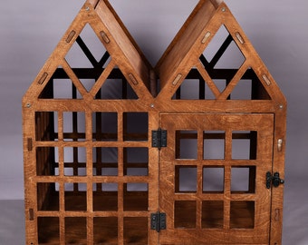 Scandinavische houten hondenbench – moderne binnenkennel, minimalistisch Scandinavisch design