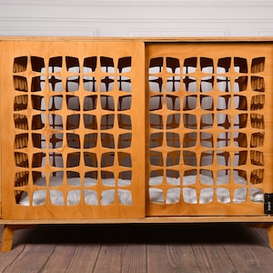 Mid century Best Dog Crate, Short Wooden Dog Crate, Dog Crate Furniture, Pet Furniture, Modern Dog House, Indoor Dog Crate, Cat House