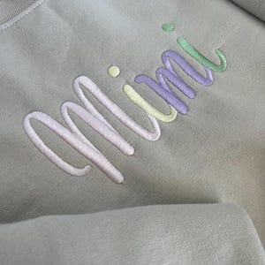Nana Embroidered Sweatshirt Embroidered Family Sweatshirt Customized Gift Sweatshirt Embroidered Sleeve Sweatshirt Custom Grandparent Gifts