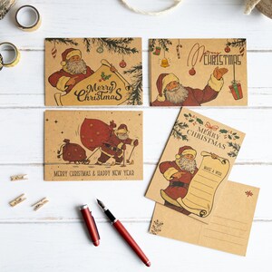 Weihnachtskarten Set 12x Postkarten Original Kraftpapier