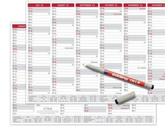 A4 Annual Calendar 2023 Table calendar rewritable + pen
