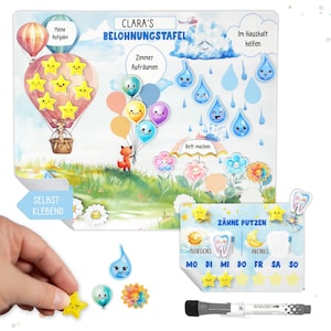 Ensemble de tableaux de récompenses pour enfants - autocollants réutilisables et tableau de brosse à dents - idéal pour les routines quotidiennes