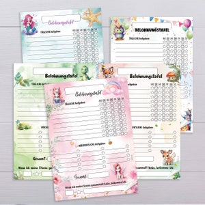 Zoet beloningsbord voor kinderen 25 velletjes