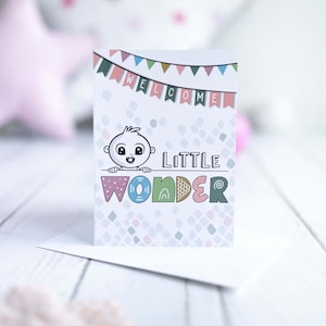 Biglietto auguri nascita bimba bimbo biglietto auguri elegante effetto lucido