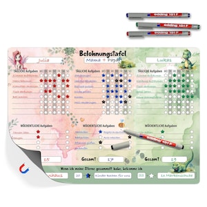 Deluxe task planner for children. Reward board motivates children to succeed in a playful way!