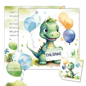 XXL Dino Einladungskarten für Kindergeburtstage - Dein Ticket in die Dinosaurier-Welt!