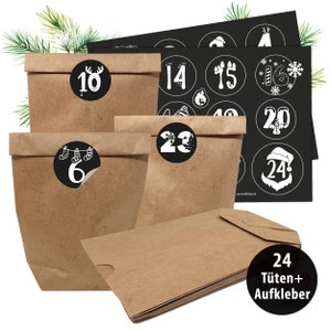 Adventskalender met zwart-witte stickers om zelf te vullen