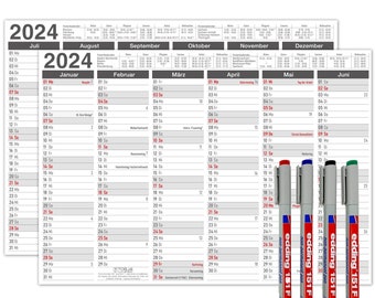Stylish wipeable board calendar 2024 | High quality design | Perfect for organizing appointments | Free Shipping