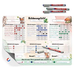 Belohnungstafel für Kinder. Motiviert Kinder spielerisch zum Erfolg!