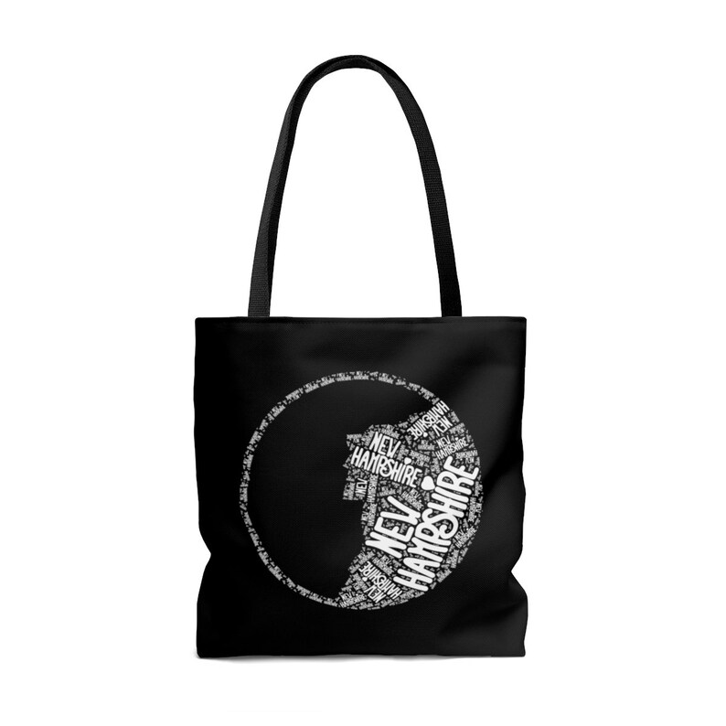 of AOP Tote Bag Old Man of the Mountain New Hampshire Live Free or Die