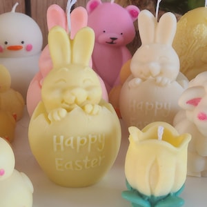 Cute Rabbit Candle, Handmade Rabbit candle, Sweet Candle for Child, Rabbit in an egg gift, Unique Candle, Unique Gift, Easter Gift