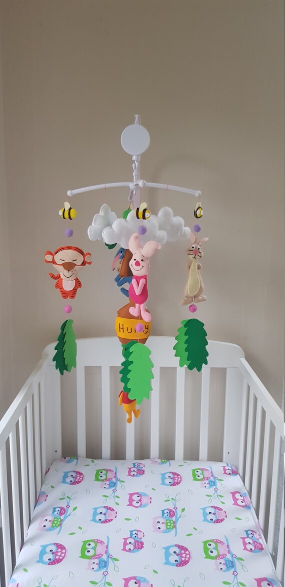 Winnie The Pooh Cot Mobile Pooh And Friends Baby Mobile Cot Etsy