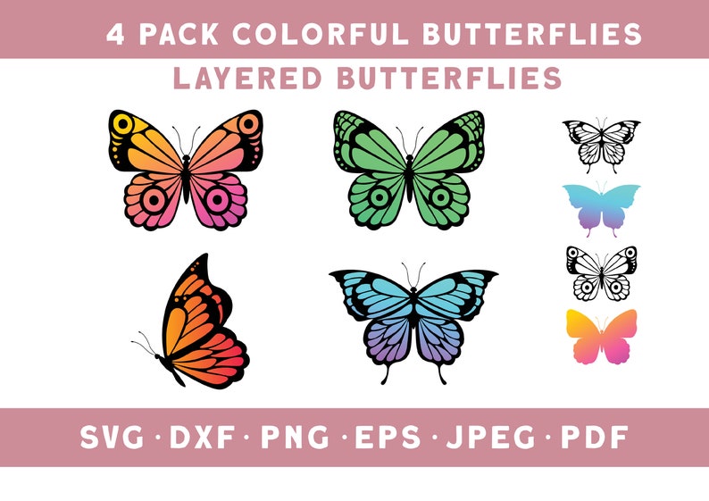 Download Butterfly Svg Layered Butterfly Butterfly Svg for Cricut ...