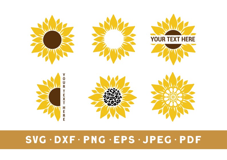 Download Sunflower Svg Bundle Flower Svg Monogram Svg Sunflower | Etsy