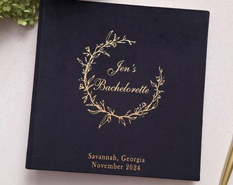 Large Slip-in Photo Album 5x7, Birthday Book Sleeves, 6x8 Pocket Albums, Black Anniversary Keepsake