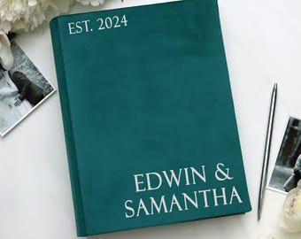 Álbum de fotos de bolso verde esmeralda 5x7, capas para livros de casamento, álbuns de bolso 6x8, lembrança de aniversário