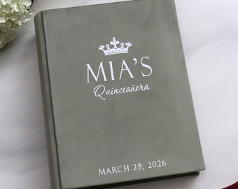 Velvet Quinceañera Slip-in Photo Album 4x6, Sweet 16, Sage Green 100–1000 Photos