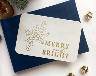Custom Velvet Christmas Cards: Elegant Noel Velour Greeting, Set of 5