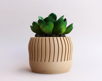 Minimal Indoor Planter, Split Line Pattern