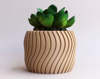 Minimal Indoor Planter,  Curvy Pattern