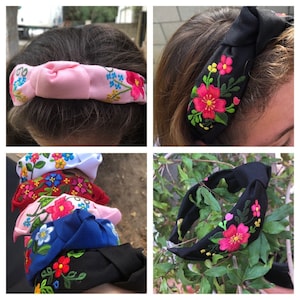 Embroidered floral Mexican Headbands