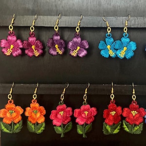 Handmade Mexican Embroidered Earrings