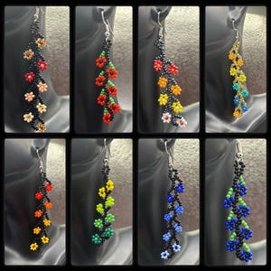 Chaquira Huichol Mexican Beaded Earrings