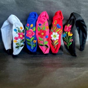 Embroidered floral Mexican Headbands