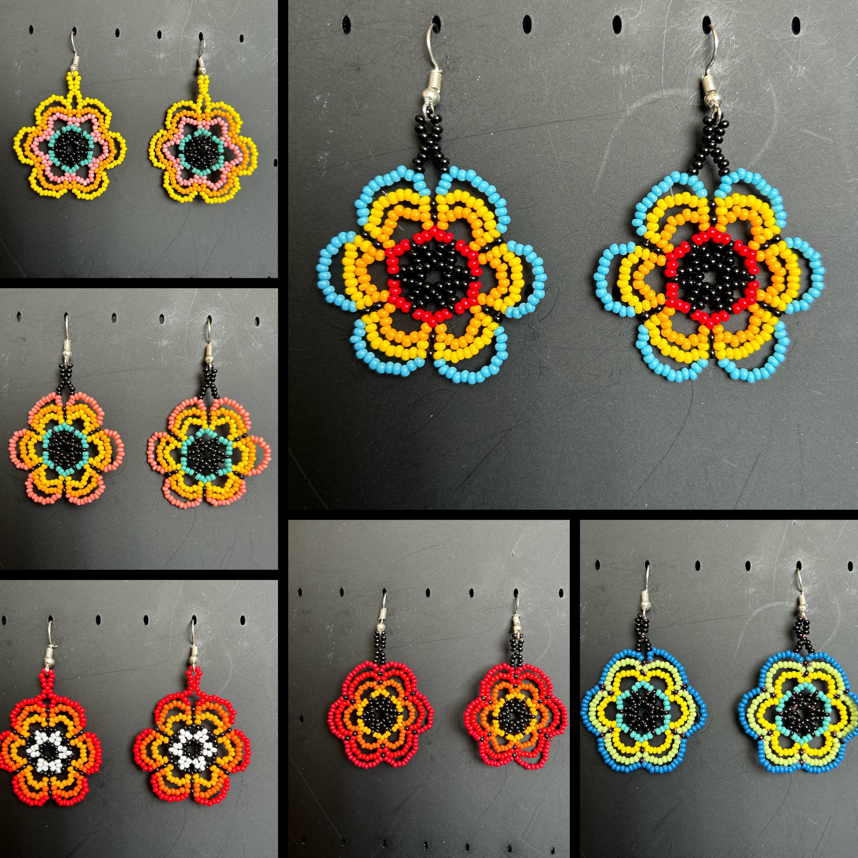 Mexican Handmade Flower Earrings