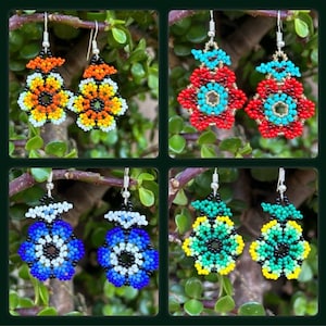 Handmade flower Mexican Earrings
