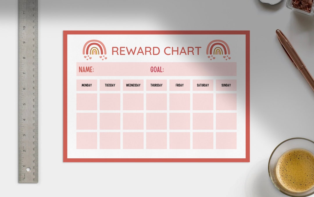 Childrens Star Chart A4 Printable PDF - Etsy