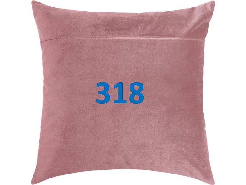 Kuddrygg med dragkedja för att avsluta en 16" kudde, Baktyg för örngott med dold dragkedja, Kuddrygg i sammet (velour) bild 7