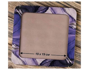 Kleurrijke magnetische borduurringen 19*19 cm, borduurraam op plastic canvas, houten frame op magneten voor kruissteek Mill Hill-ontwerp