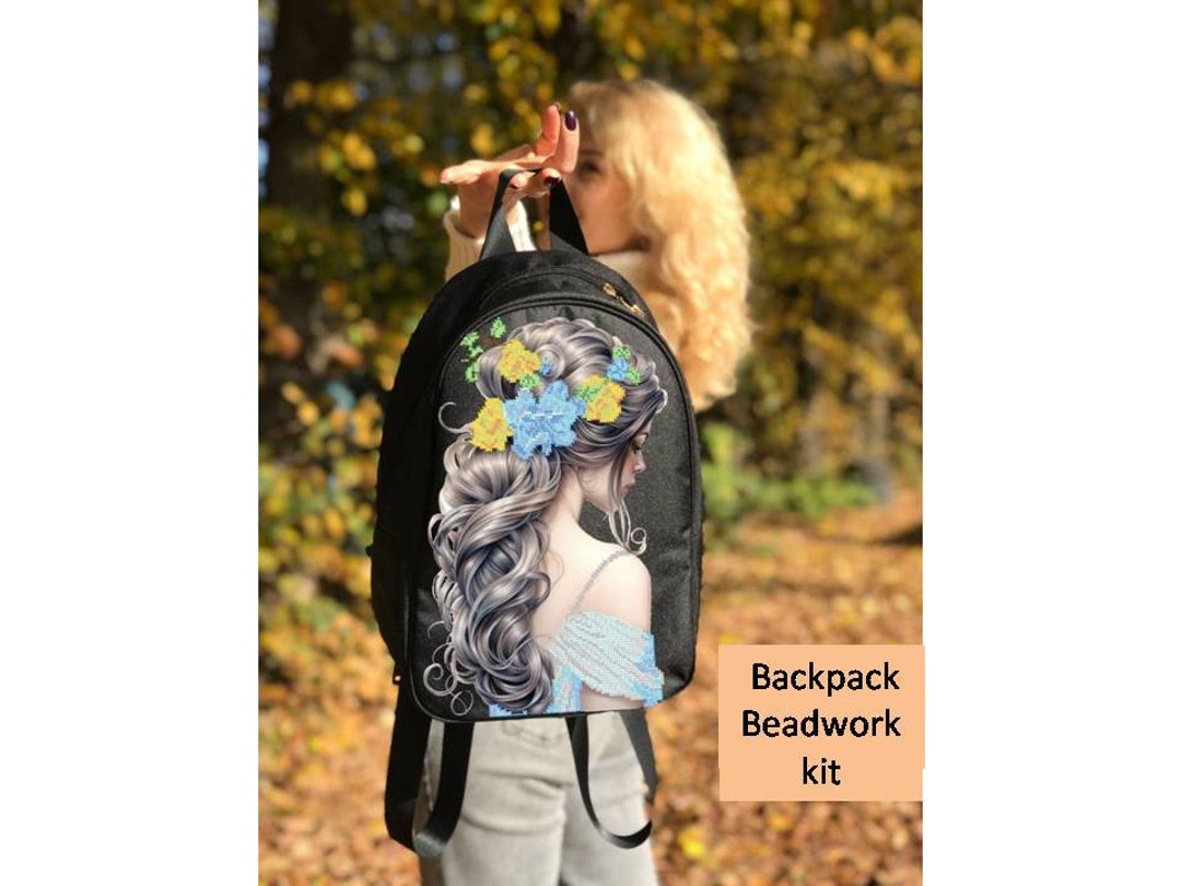 DIY Backpack for Bead Stitching, Bead Embroidery Kit, Beaded Backpack ...