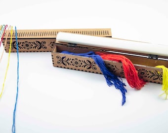 Wooden Floss Organizer Thread Project Card 100 Positions Thread organizer for parking Holder floss Craft Tools Accessory