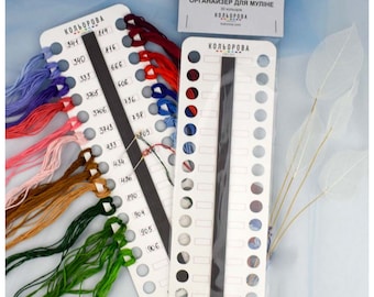 フロスオーガナイザー クロスステッチキット 刺繍糸 プロジェクトカード 30ポジションホルダー フロス クラフトツール アクセサリー