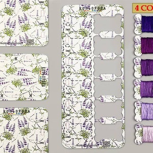 48 Bobinas de papelão coloridas para linha, Carretéis de fio dental, Acessório para bordado em ponto cruz, Organizador de linha