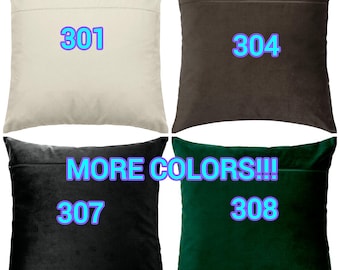 Cushion Back with Zipper to Finish a 16" Pillow, Backing Fabric For Pillow cover with hidden zipper, Velvet (velor) pillow back