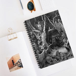 Dark Art Spiral Notebook - Ruled Line, Occult, Witch Journal, Notebook, Gothic