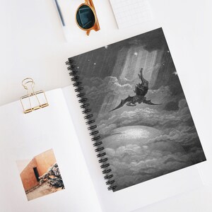 Lucifer Spiral Notebook - Ruled Line, Fallen Angel, Dark Art, Occult, Gothic