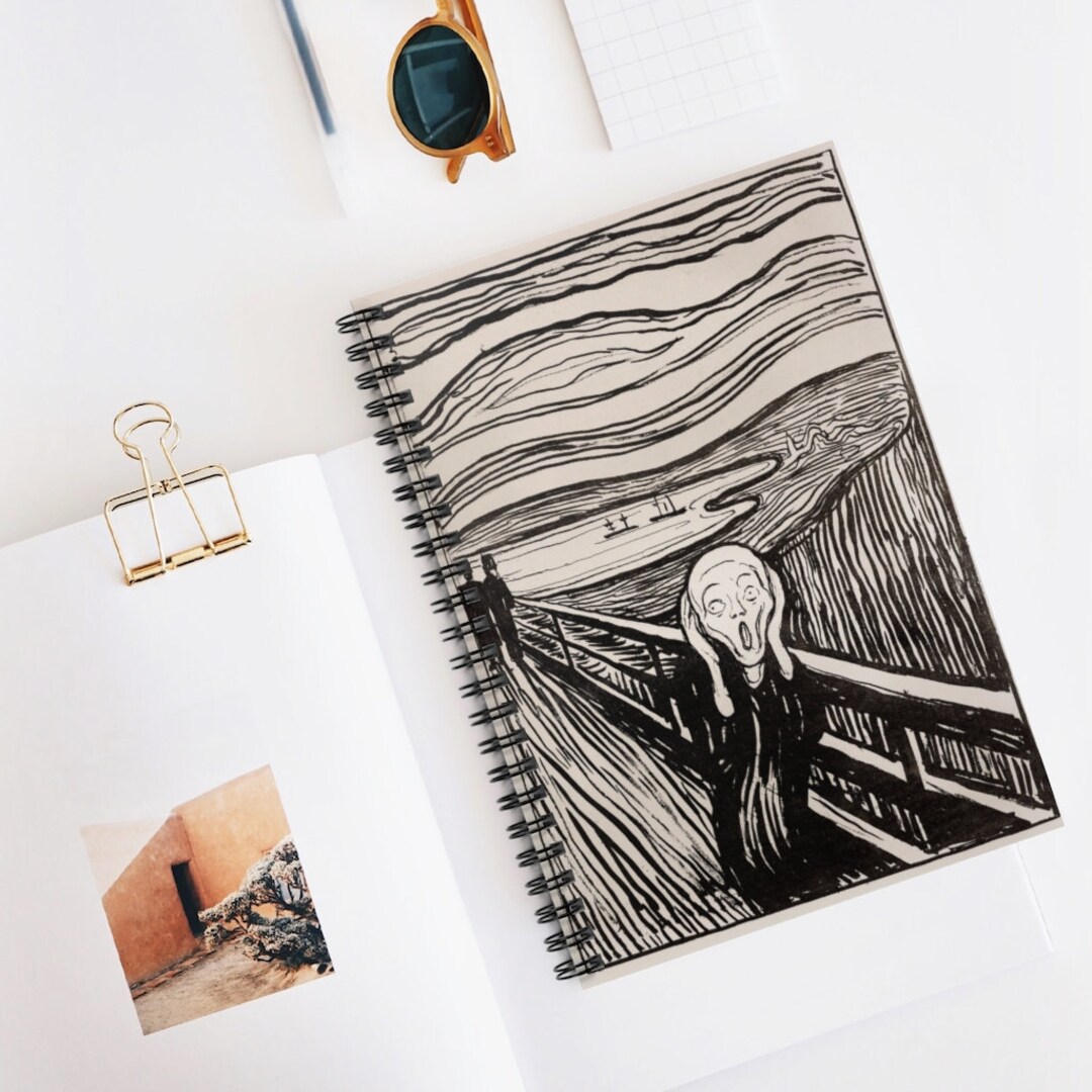 The Scream Art Spiral Notebook: Gothic Dark Art, Ruled Line - Etsy