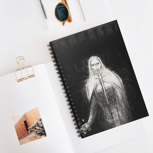 Odilon Redon Spiral Notebook - Ruled Line, Dark Art, Gothic, Fine Art, Black & White