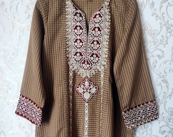 Vintage Tunic Dress Ethnic Embroidery Tunic Boho Style Tunic Pakistan