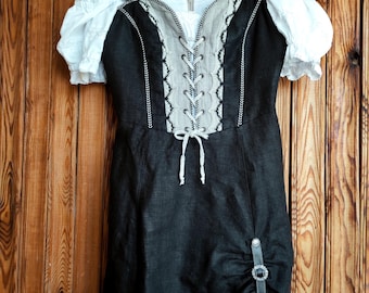 Vintage German Dress Oktoberfest Dirndl Dress Traditional Dress