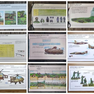Carteles educativos soviéticos de época de los años 80