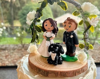 Personalized Wedding Cake Topper Figure, Gifts for Engaged Couple, Gift from mother of Groom to Bride Figurines, Custom Wedding decoration