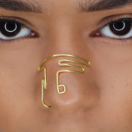 Nose Bridge Cuff Nose Cuff No Piercing Needed Etsy