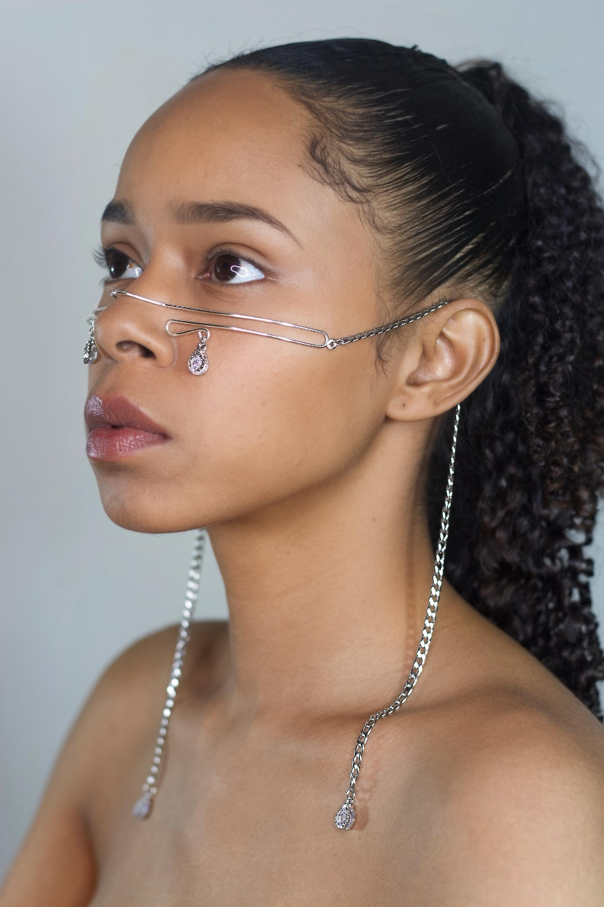 Handmade Copper Wire Face Chain – Silver Festival Jewelry - Etsy