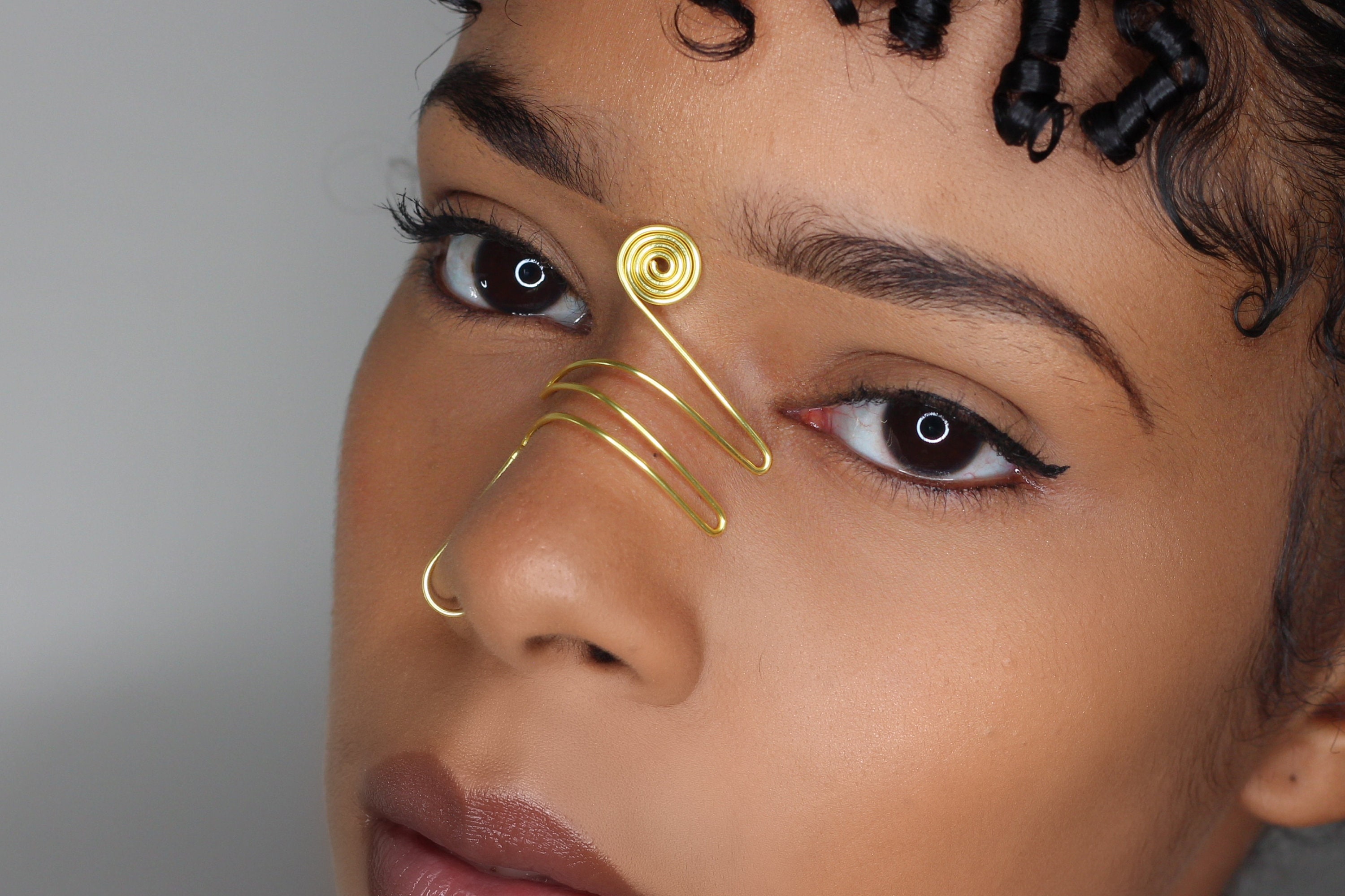 Wire Nose Cuff No Piercing Needed Full Nose Cuff Double Etsy