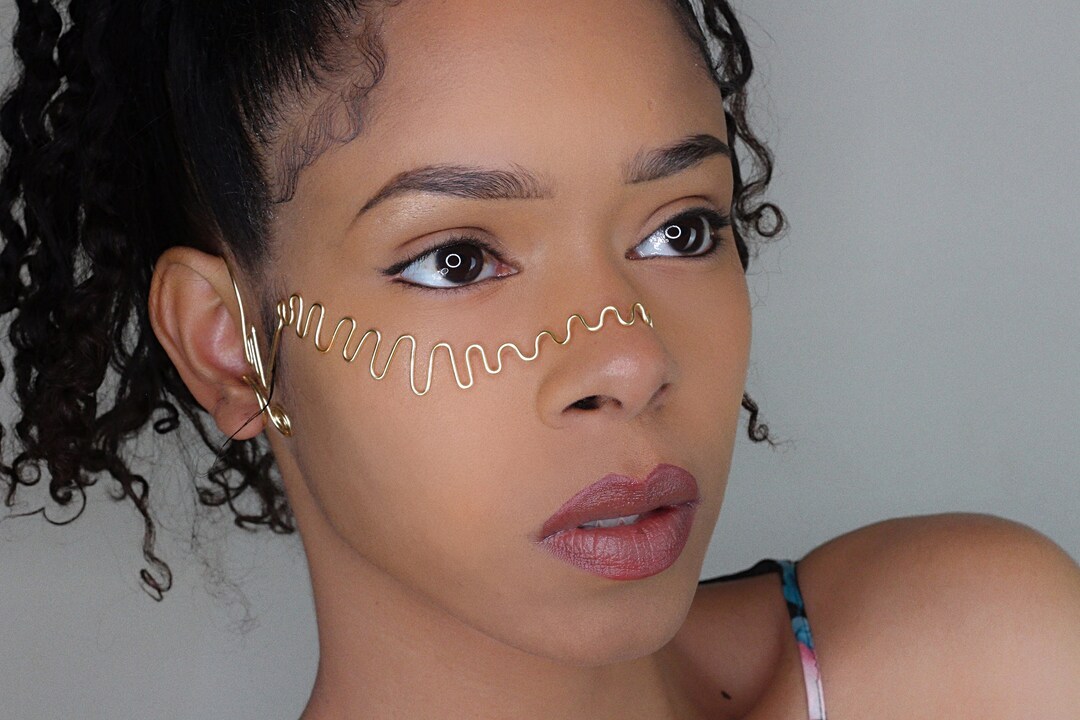 Pulse Ear Cuff, Face Mask, Wire Jewelry, Festival, Cottage Core